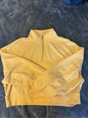 women’s Yellow Half-Zip Sweatshirt